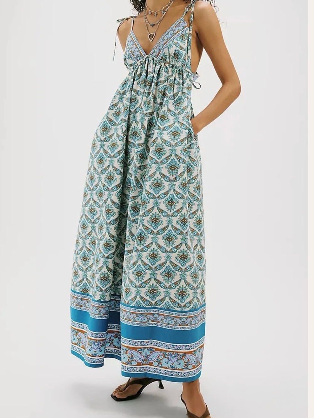 Free People  Sorrento Stroll Maxi Dress size Large